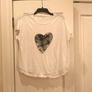 Lisa Todd White Short Sleeve Knit Top. NWOT Size XL